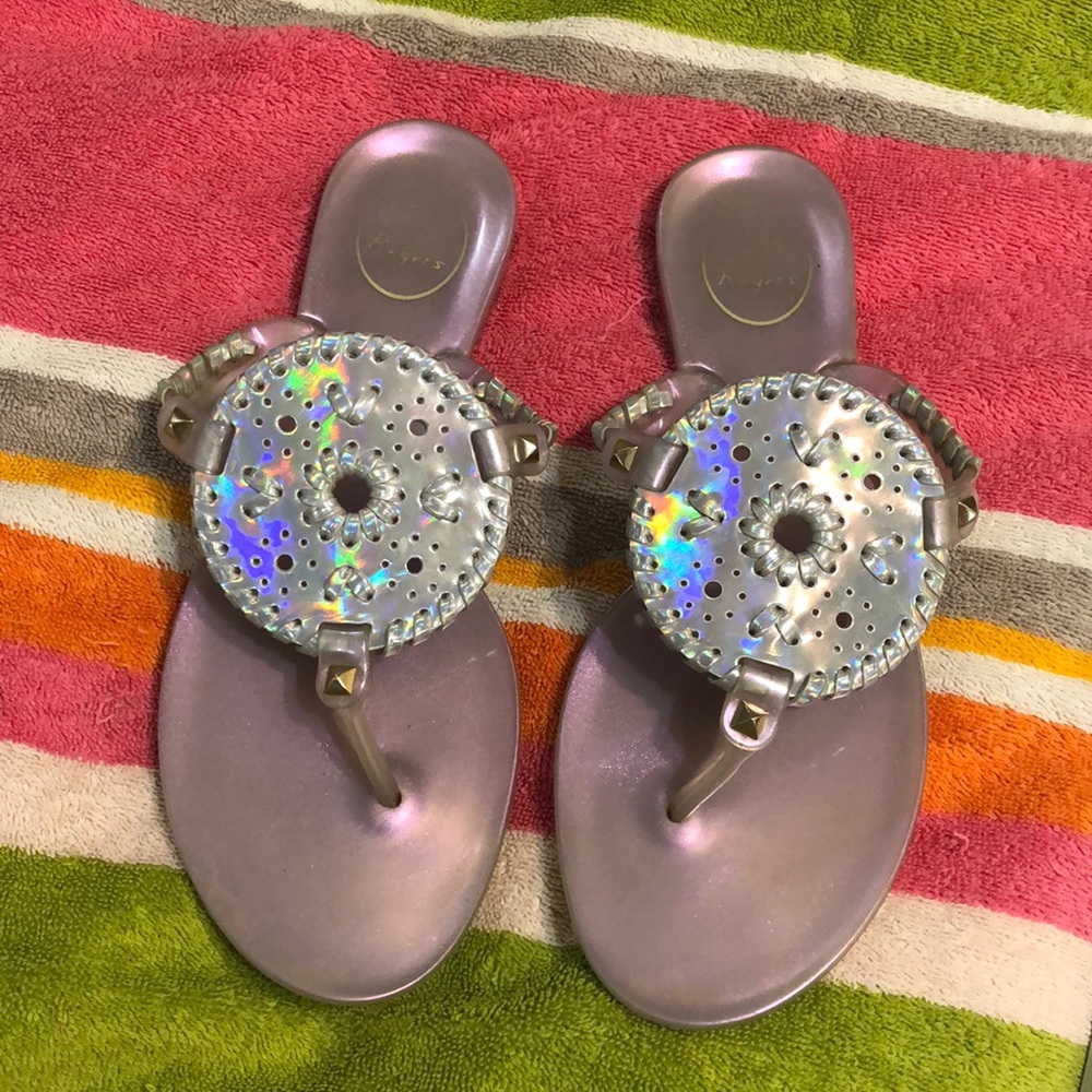 Jack Rogers Georgica Hologram Jelly Sandal